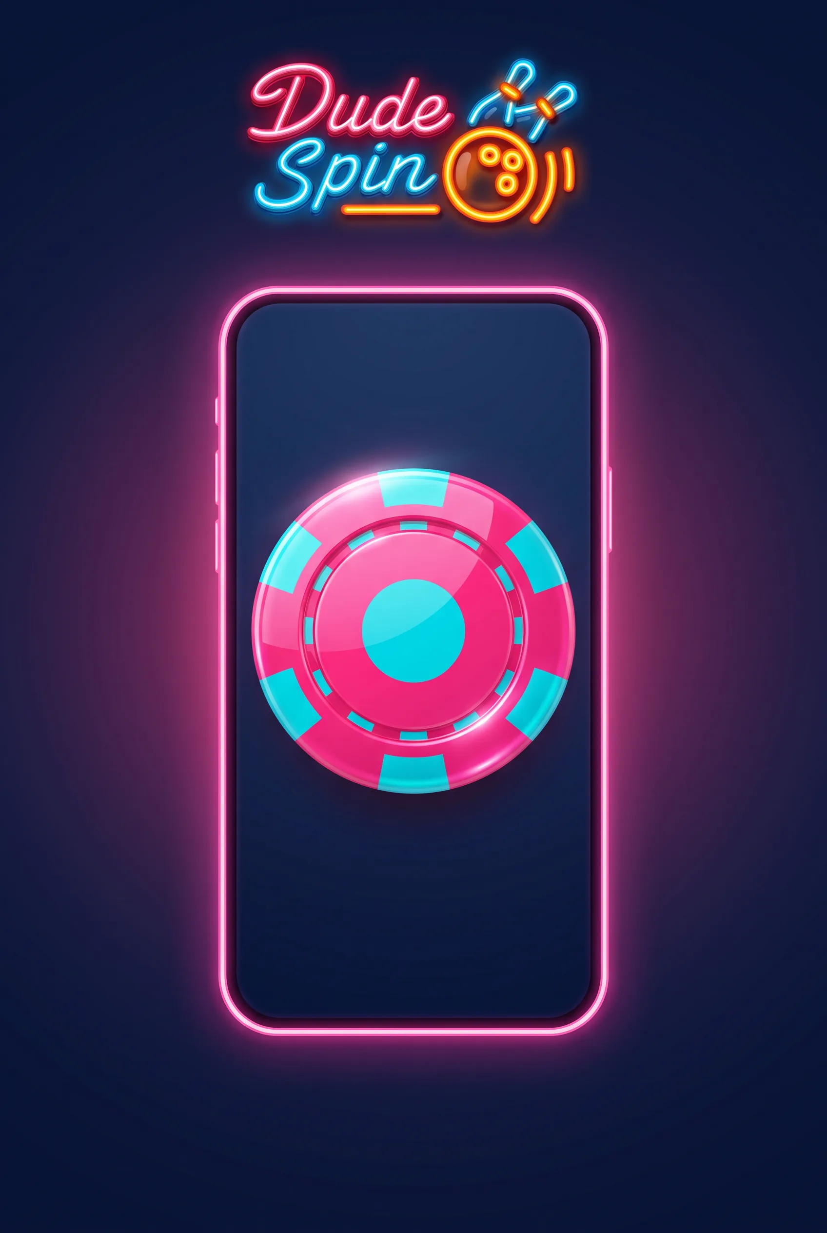 Telefon z różowym żetonem Dude Spin