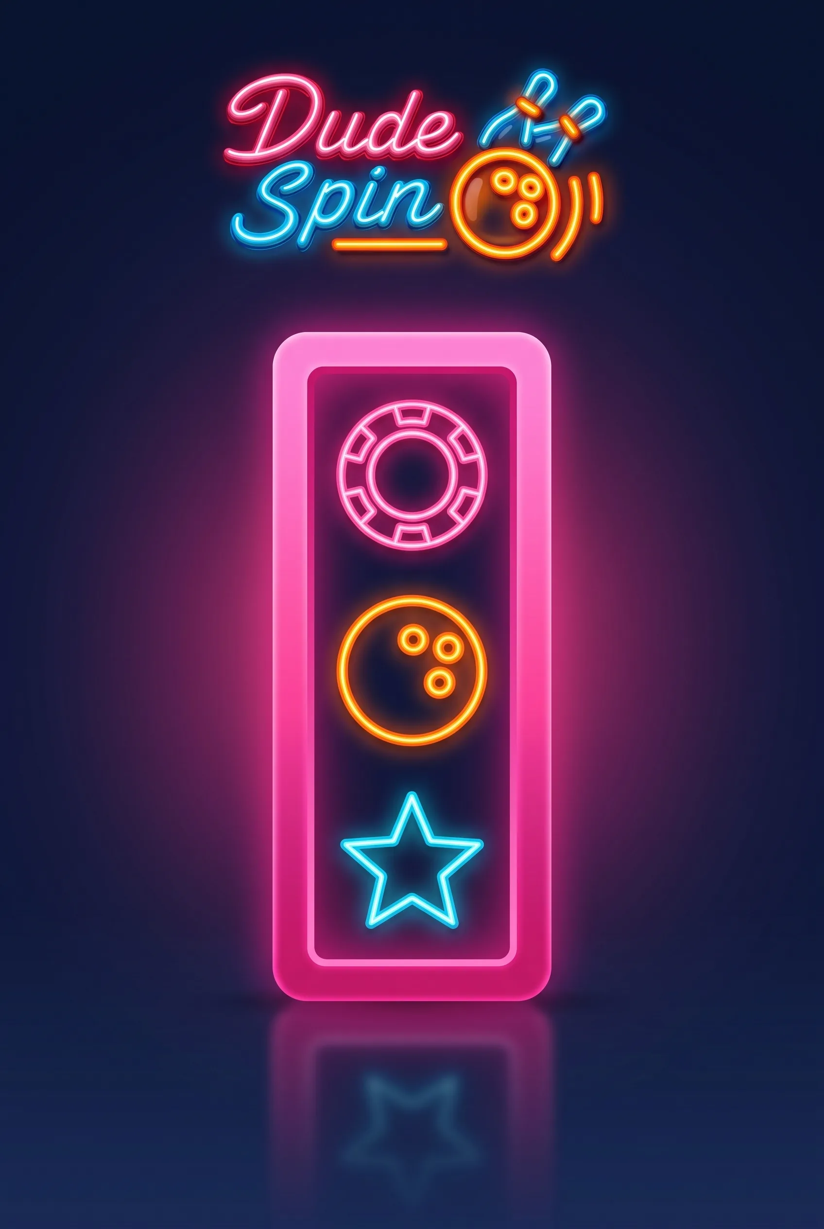 Różowy żeton i automaty Dude Spin